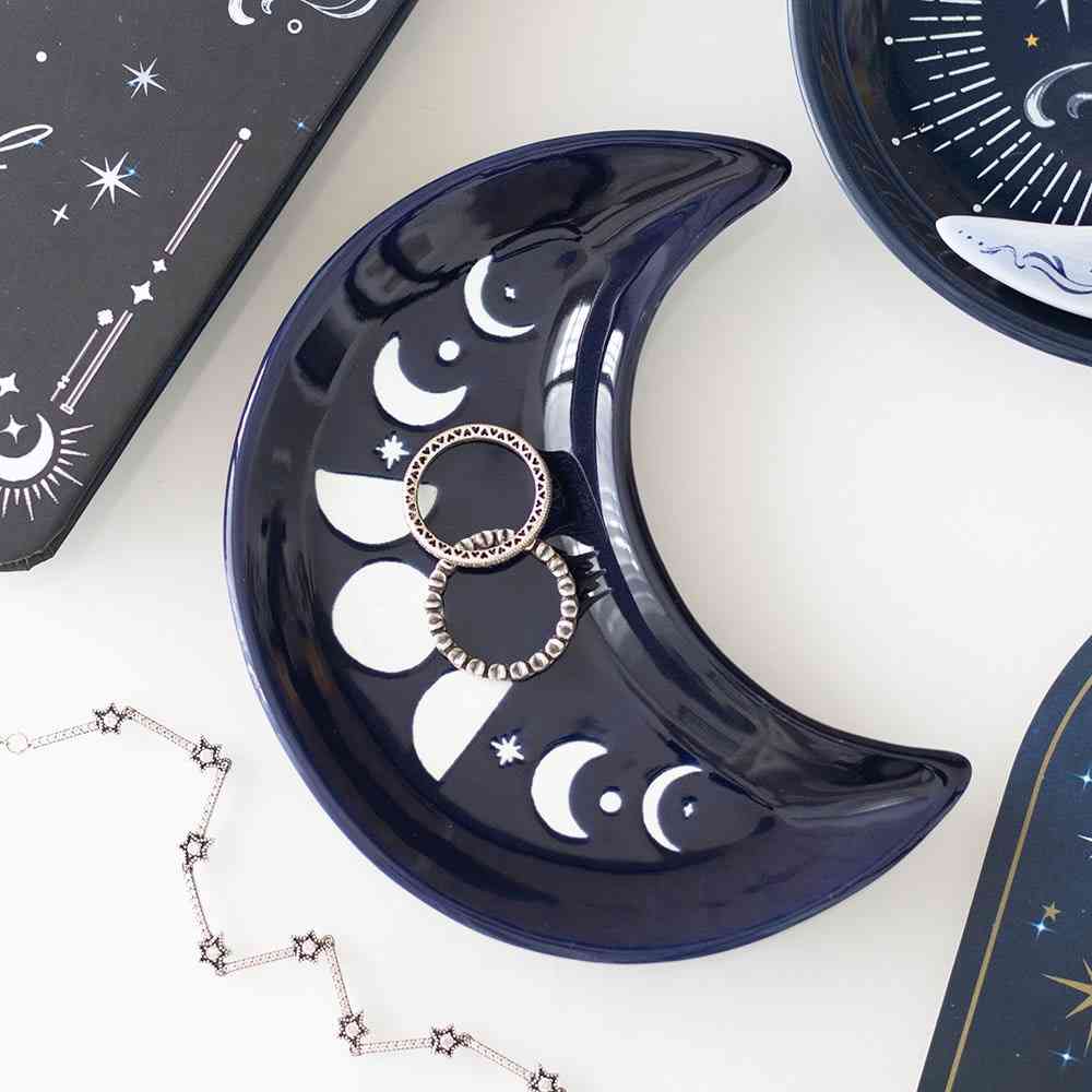 Something Different - Blue Moon Phase Crescent Moon Decoratie schaaltje - Blauw